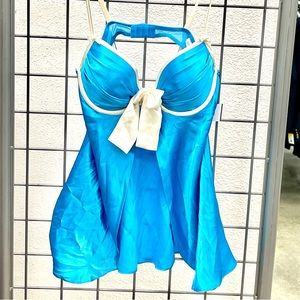 TEAL Cabernet Vintage ANIME Slip Dress